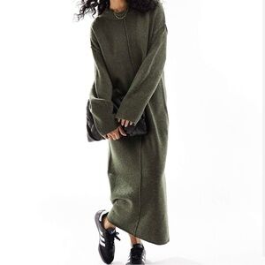 ASOS Olive Long Sleeve Dress